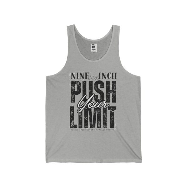 Unisex Jersey Tank - Push Your Limit - Motivational Workout Shirt, Fitness Apparel, Gym Tank Top, Activewear. - Image 2