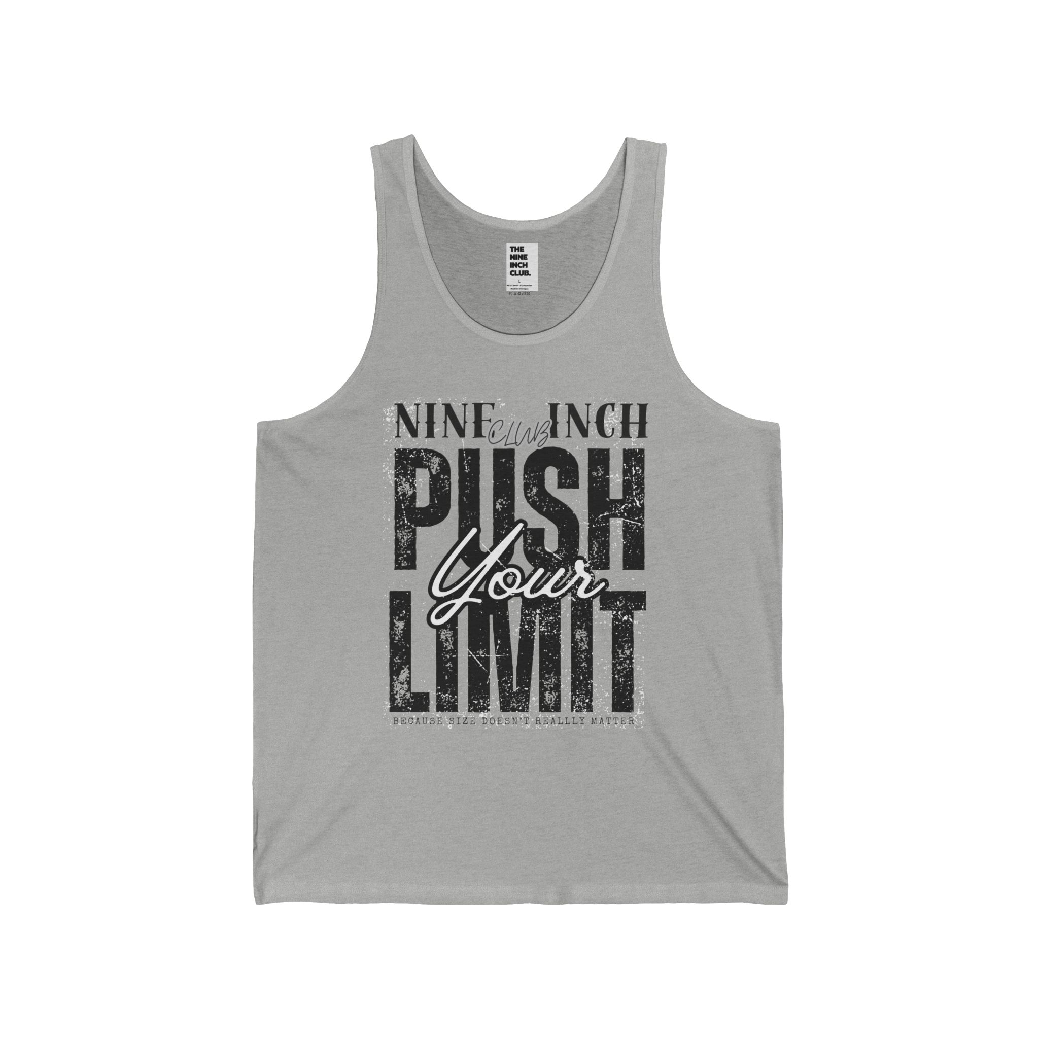 Unisex Jersey Tank – Push Your Limit – Motivational Workout Shirt, Fitness Apparel, Gym Tank Top, Activewear.