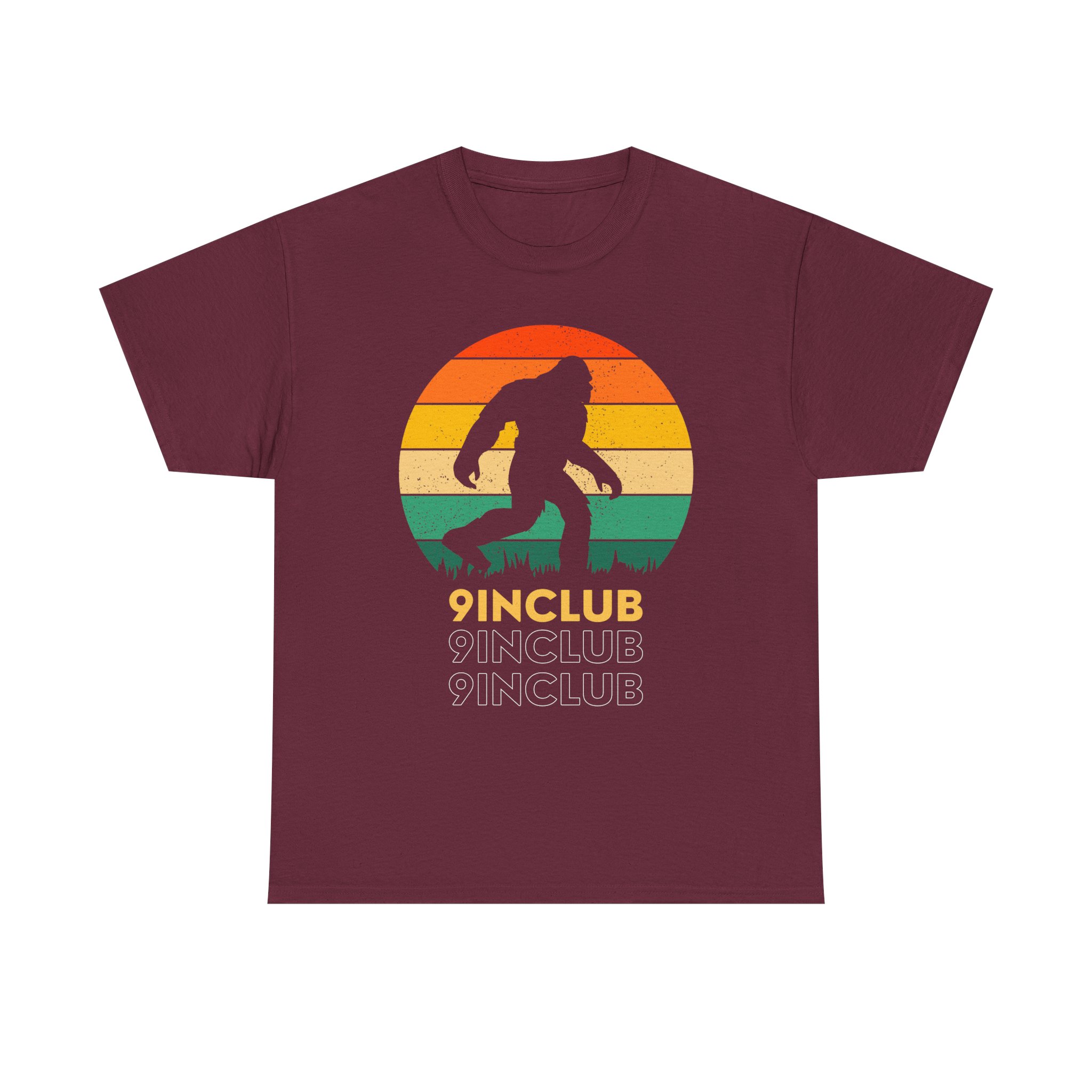 Retro Bigfoot Graphic Tee, Unisex Heavy Cotton T-Shirt, Casual Gift for Nature Lovers, Fun Summer Shirt, Vintage Style